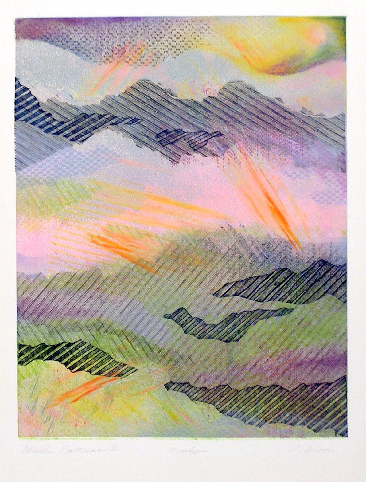 Weather Patterns #1, monotype
