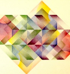 Squares and Stripes, aquatint, Geometric Series, 15 x 20"